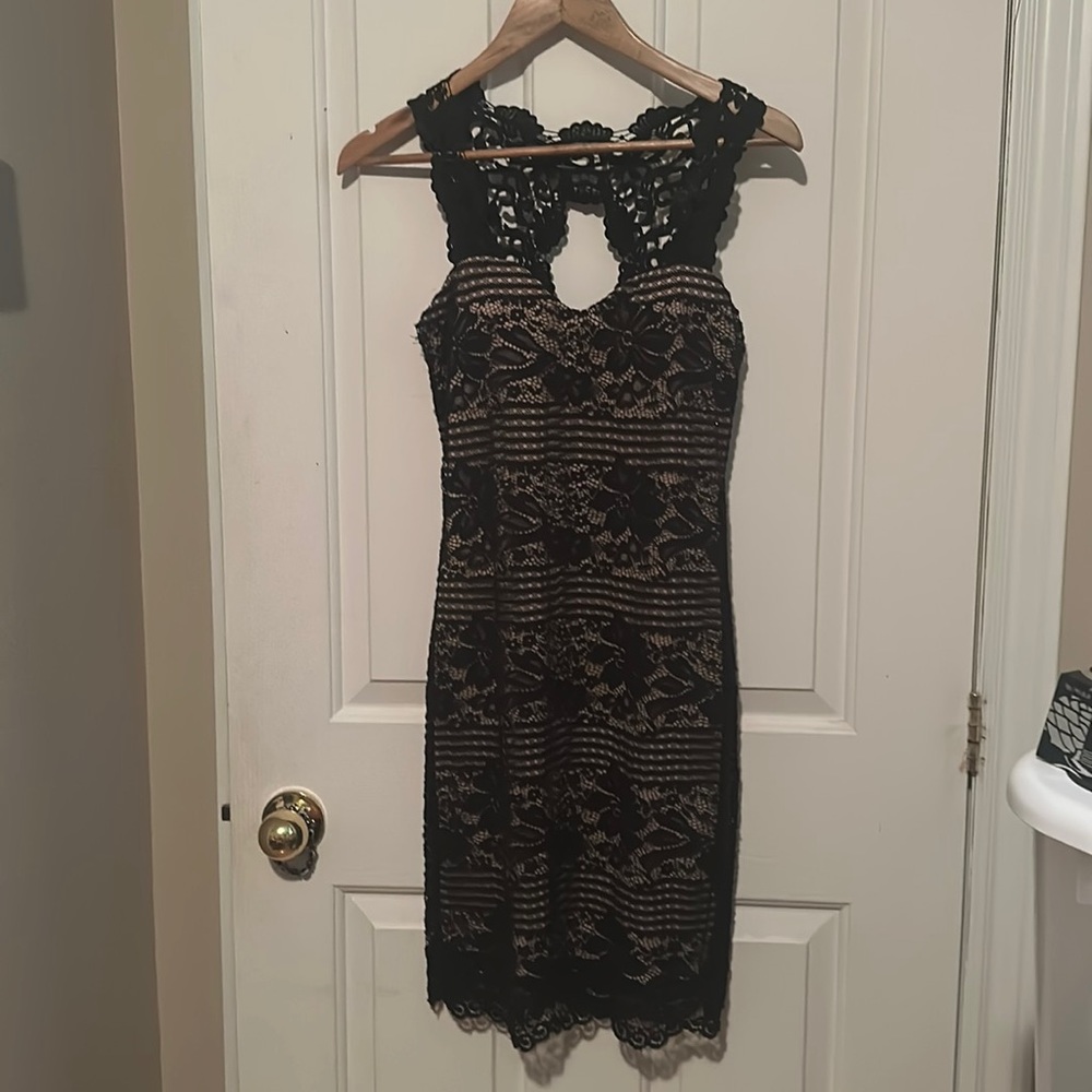 Beautiful lace dress with nude built in slip